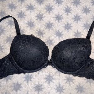 Torrid black lace trim bra 36C